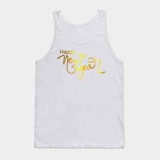 Happy New Year Golden Tank Top